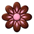 Декор “Цветок розовый средний” 