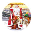 Вафельные картинки “Олень и Дед Мороз” 