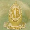 Свеча Пасхальная “Яйцо с символикой ХВ и вербой” фото