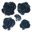 Черные розы из мастики в наборе 
