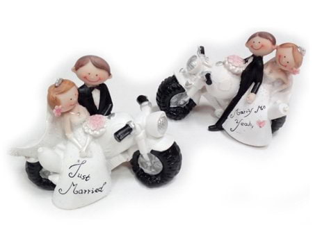 Свадебные фигурки (статуэтки) “Новобрачные на мотоцикле” 28106 