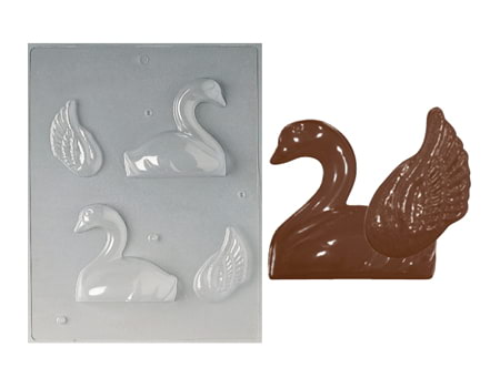 Пластиковая форма для шоколада “Лебедь” 