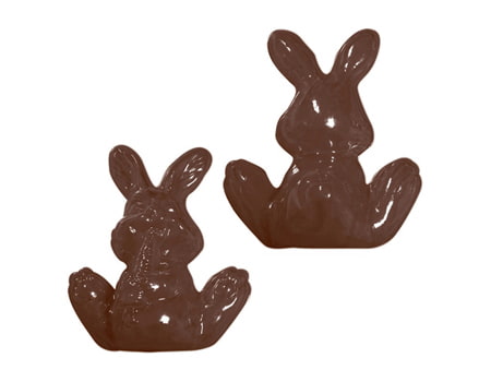 Пластиковая форма для шоколада “Зайчик с морковкой” 