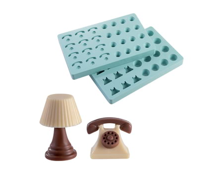 Набор форм для фигурок из шоколада “Телефон и Лампа” 