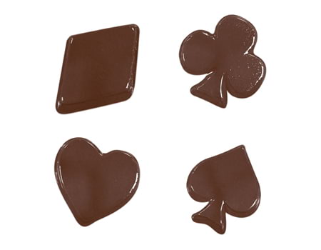 Пластиковая форма для шоколада “Карточная масть” 