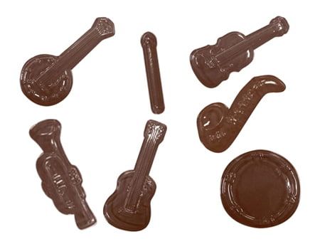 Пластиковая форма для шоколада “Музыкальные инструменты” 