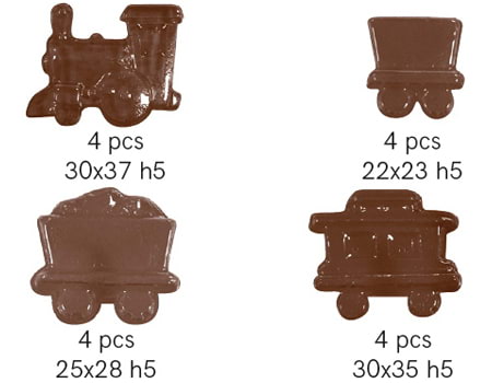 Пластиковая форма для шоколада “Паровоз с вагонами” 