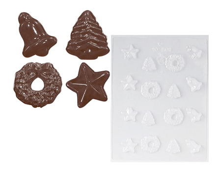 Пластиковая форма для шоколада “Рождество” 