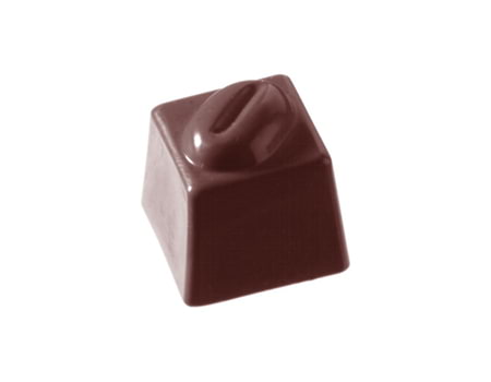 Поликарбонатная форма для конфет “Куб с кофейным зерном” 