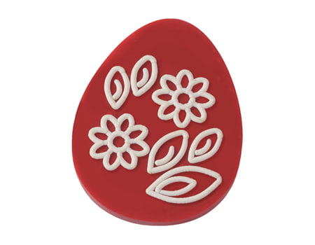 Поликарбонатная форма для декора из шоколада “Яйцо с цветами” 