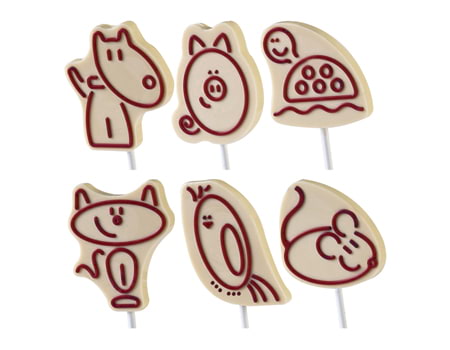 Форма для шоколадного декора на палочке “Животные” 