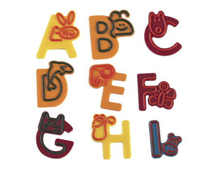 Поликарбонатная форма для декора из шоколада “Буквы ABCDEFGHI” 