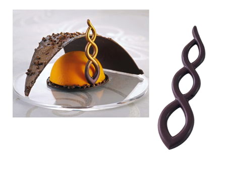 Форма для украшений из шоколада “Спирали” 