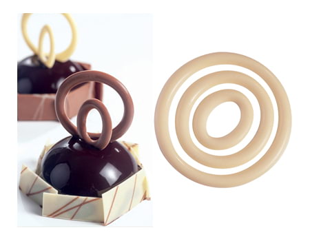 Форма для украшений из шоколада “Кольца” 