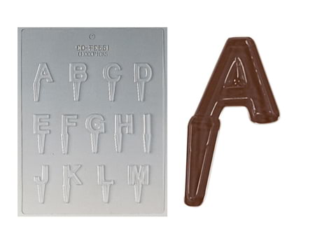 Пластиковая форма для шоколадных вставок “Буквы от A до M” 