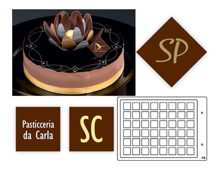 Трафарет для шоколадных логотипов “Квадрат” 