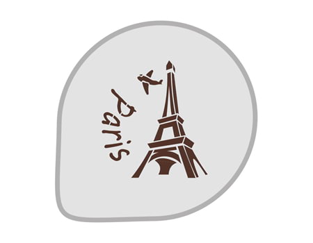 Трафарет для украшения тортов “Париж” 