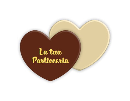 Готовые логотипы из шоколада “Сердце” 