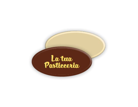 Готовые логотипы из шоколада “Малый овал” 