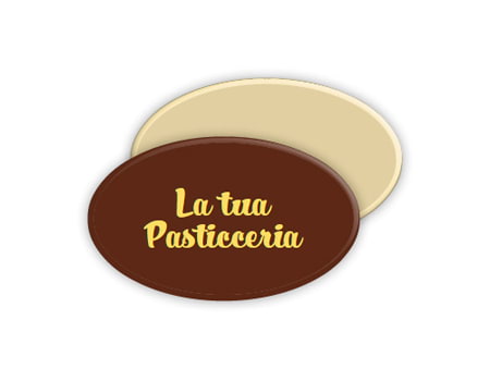 Готовые логотипы из шоколада “Средний овал” 