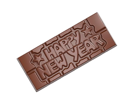 Форма для плиток шоколада “Happy new year” (CW12026) 