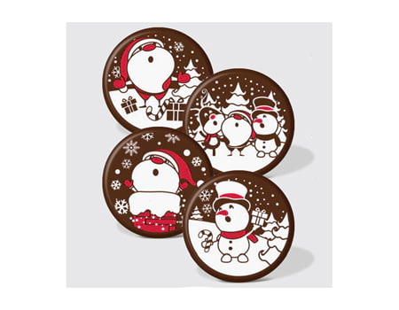 Набор форм с рисунком на шоколад “Дед Мороз и Снеговик” 
