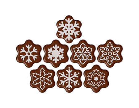 Шоколадные медальоны “Снежинки” 