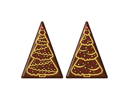Шоколадный декор “Ель с гирляндами” 