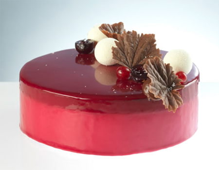 Красная вишневая зеркальная глазурь для торта 