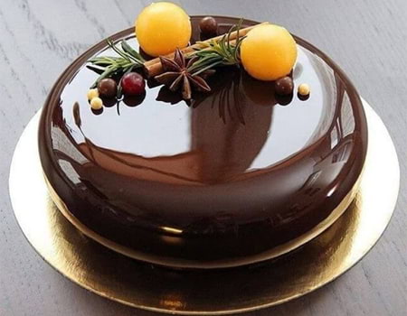 Шоколадный зеркальный гляссаж для торта “Горький шоколад” 