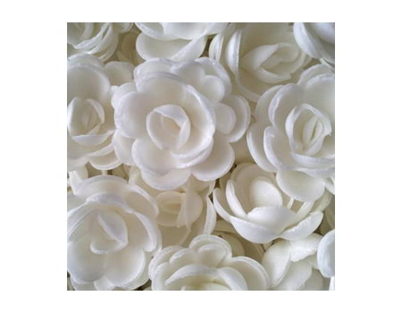 Вафельные цветы “Средняя белая роза” (13026RG) 