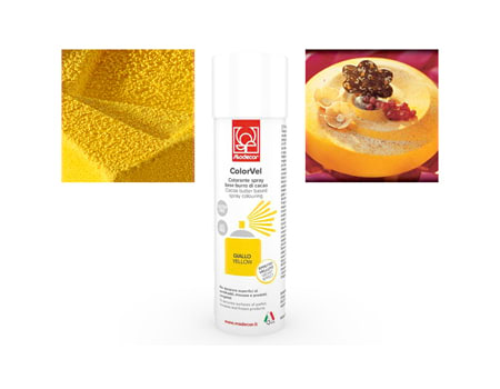 Кондитерский пищевой спрей “Желтый вельвет” 