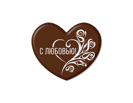 Готовые шоколадные медальоны “Сердце” 