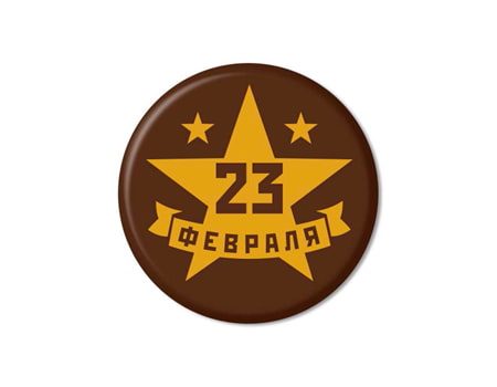 Готовые шоколадные медальоны “Звезда” 