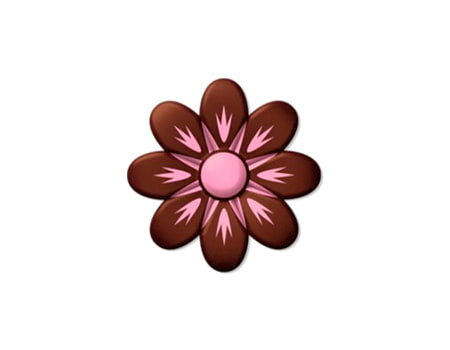 Шоколадный декор “Цветок средний розовый” 