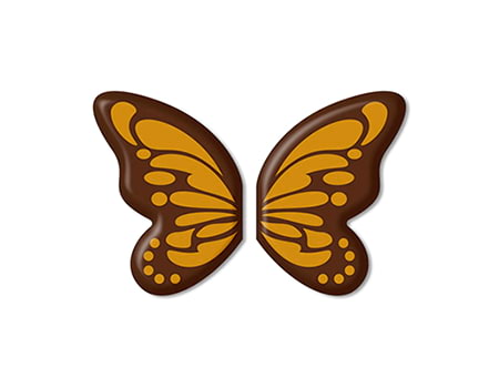 Шоколадный декор “Бабочка средняя золотая” 