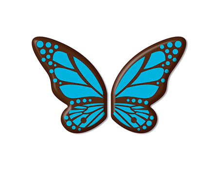 Шоколадный декор “Бабочка средняя голубая” 