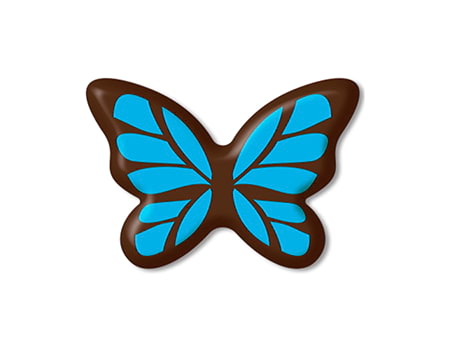Шоколадный декор “Бабочка малая голубая” 