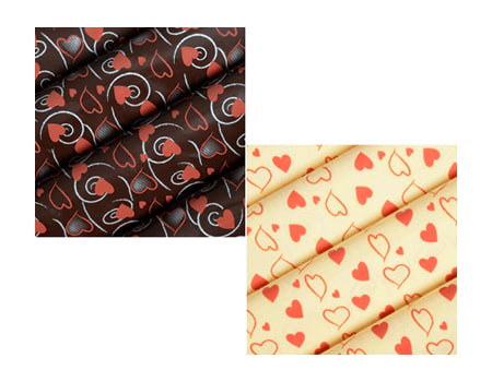 Переводные листы для шоколада “Сердечки с завитком” 
