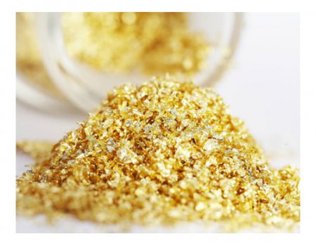 Золото пищевое в хлопьях 1-3 мм 500 мг 